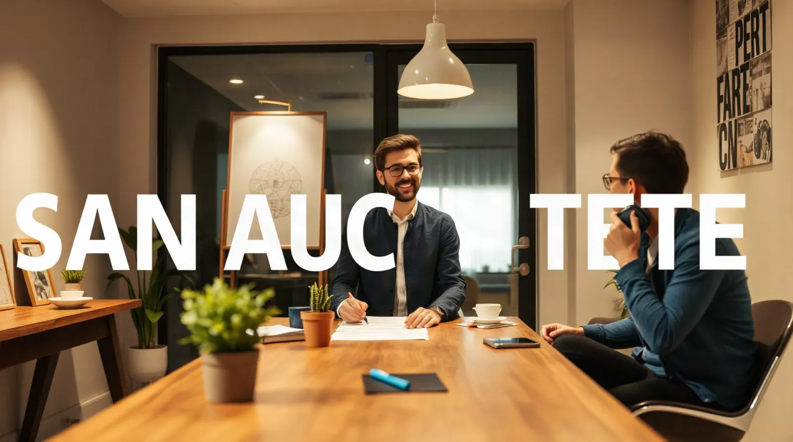 Un notaire présente des options de partage à deux clients