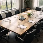 Copropriétaires réunis autour d'une table lors d'une assemblée générale de copropriété