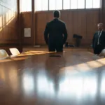 Notaire et héritiers autour d'une table lors d'un partage successoral